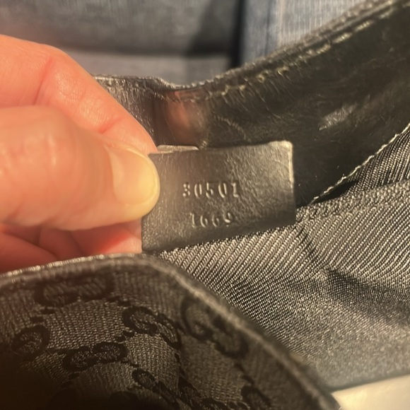 Large Black Gucci Monogram Tote - Picture 7 of 10